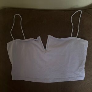Small purple crop top tank